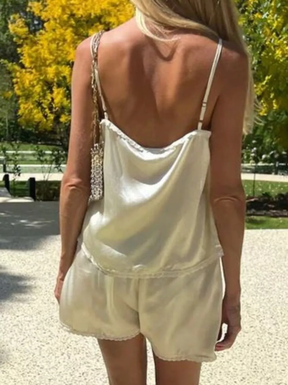 Lace Detail Cami and Shorts Set, image 11