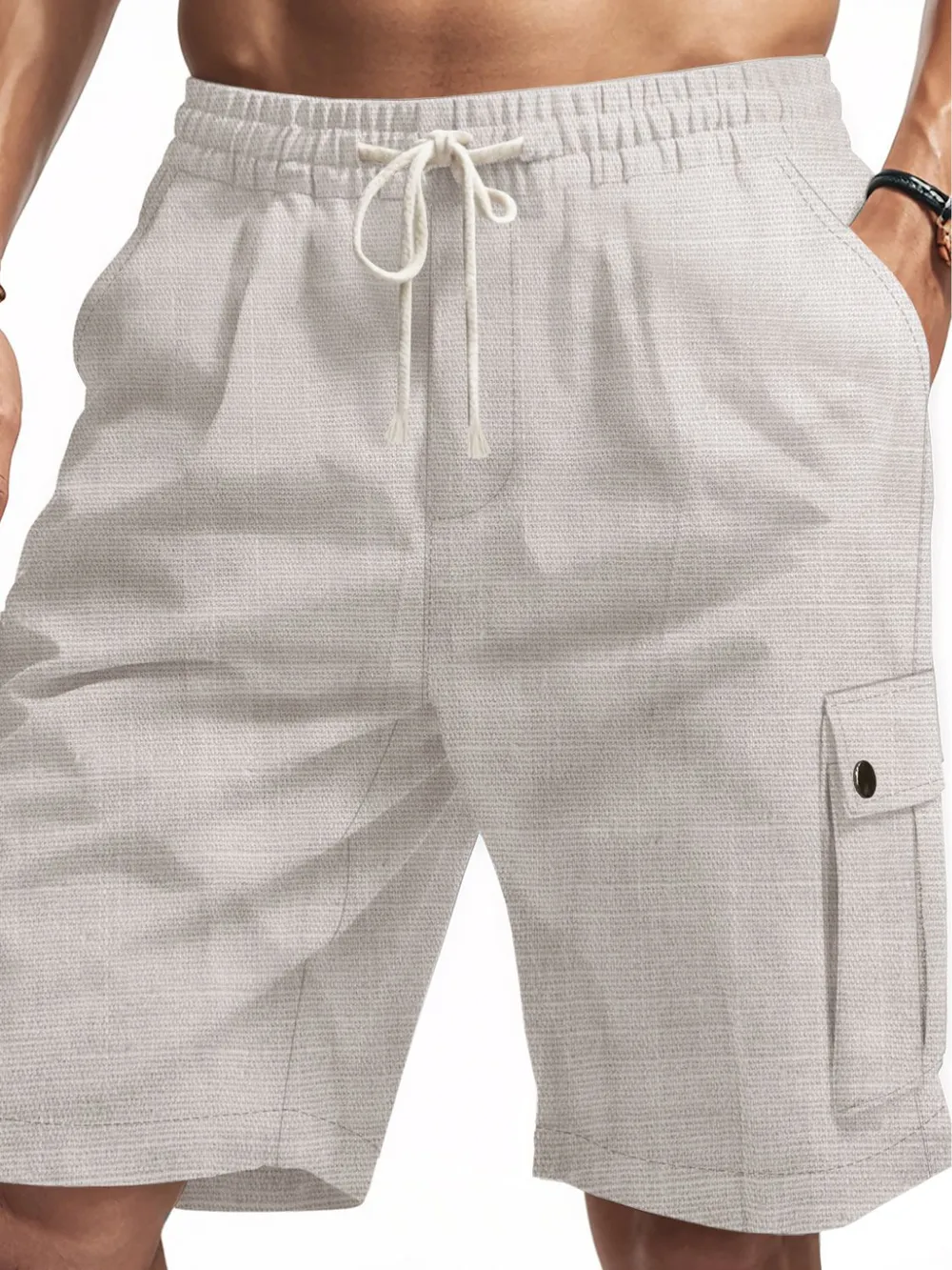 Men's Full Size Drawstring Shorts with Pockets Plus Size, image 3