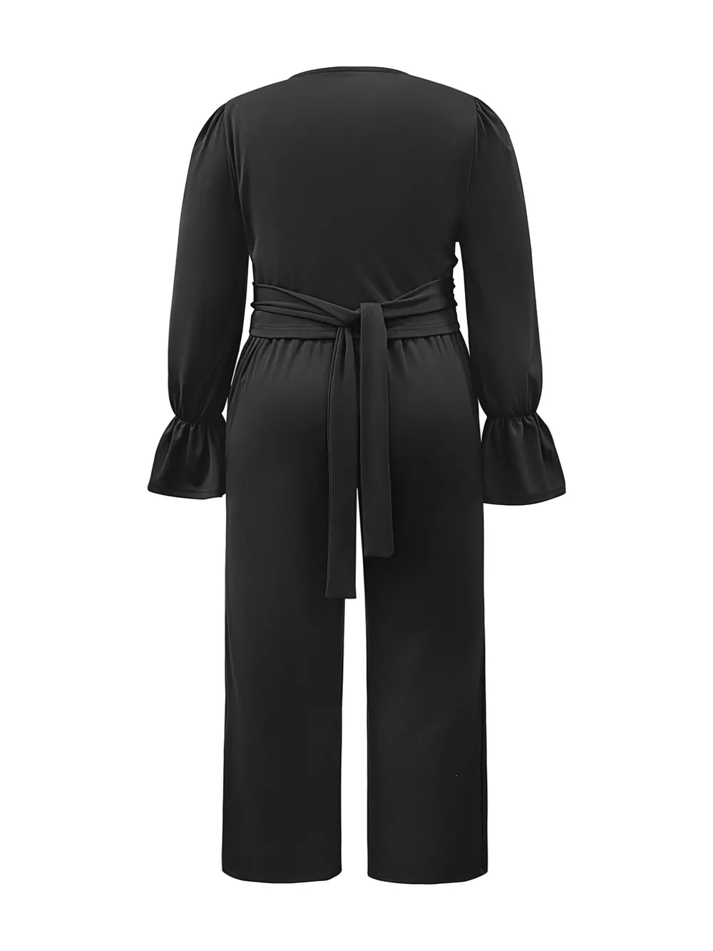 Plus Size Flounce Sleeve Top and Pants Set, image 3