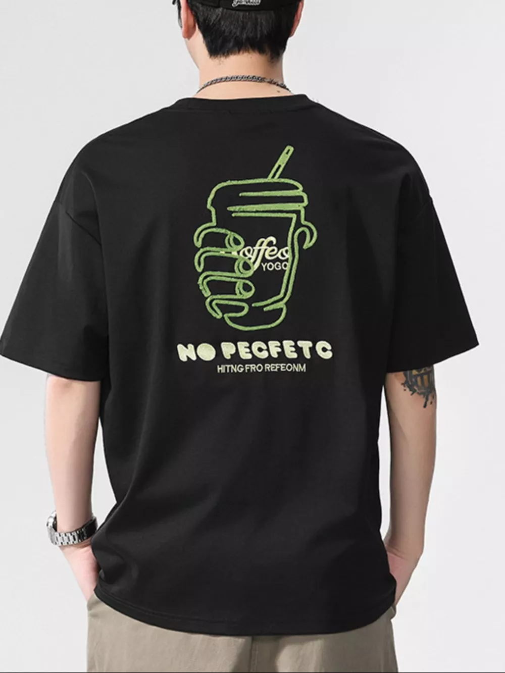 Men's Plus Size Round Neck Short Sleeve T-Shirt, image 3