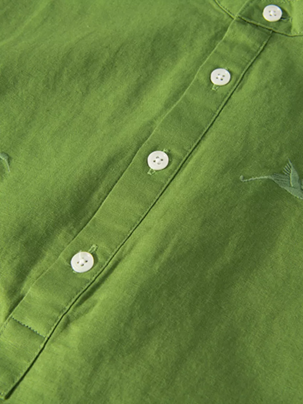 Men's Plus Size Button Detail Short Sleeve Blouse, image 3