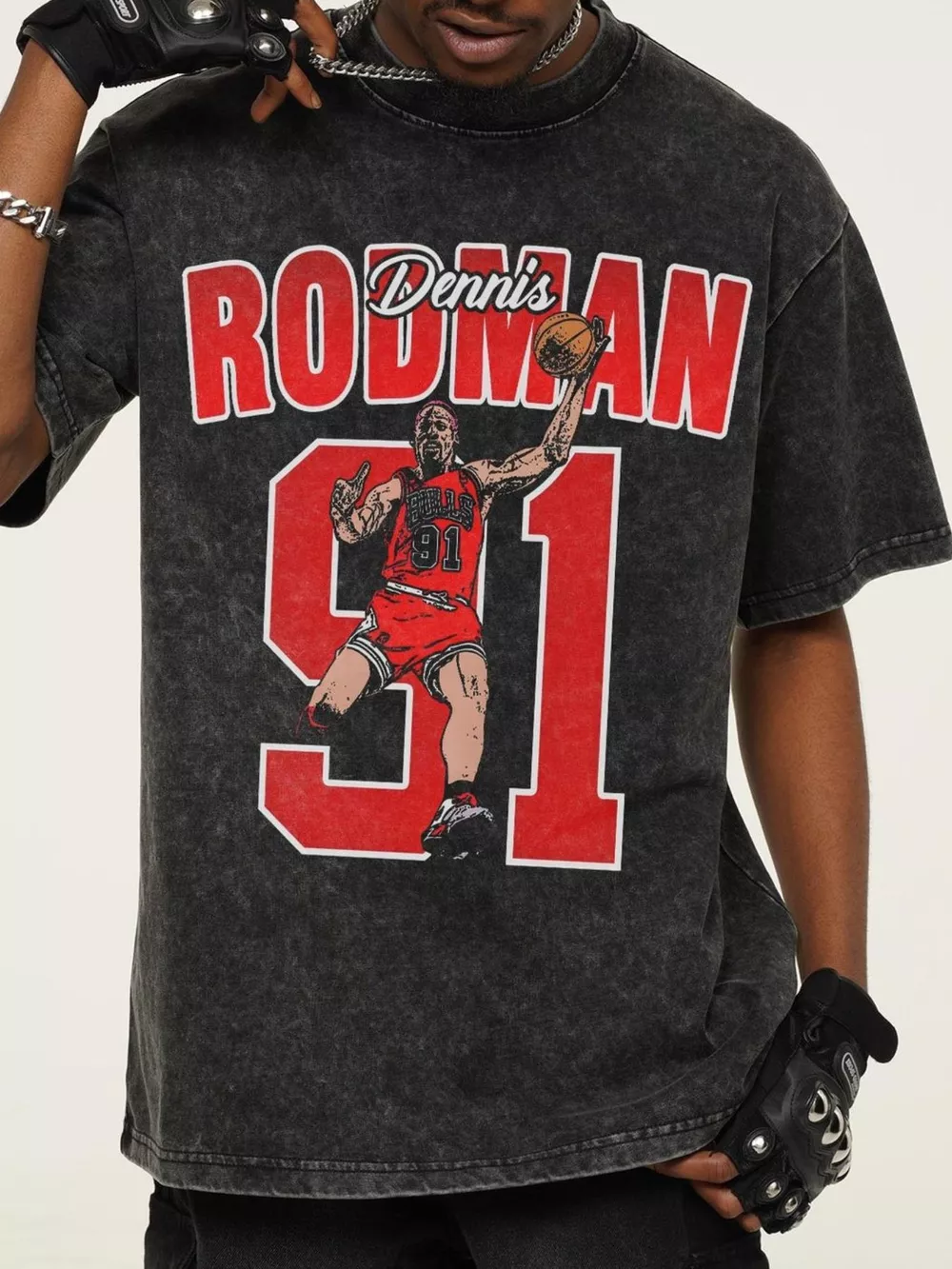 Men's Graphic Vintage Wash T-Shirt, image 2