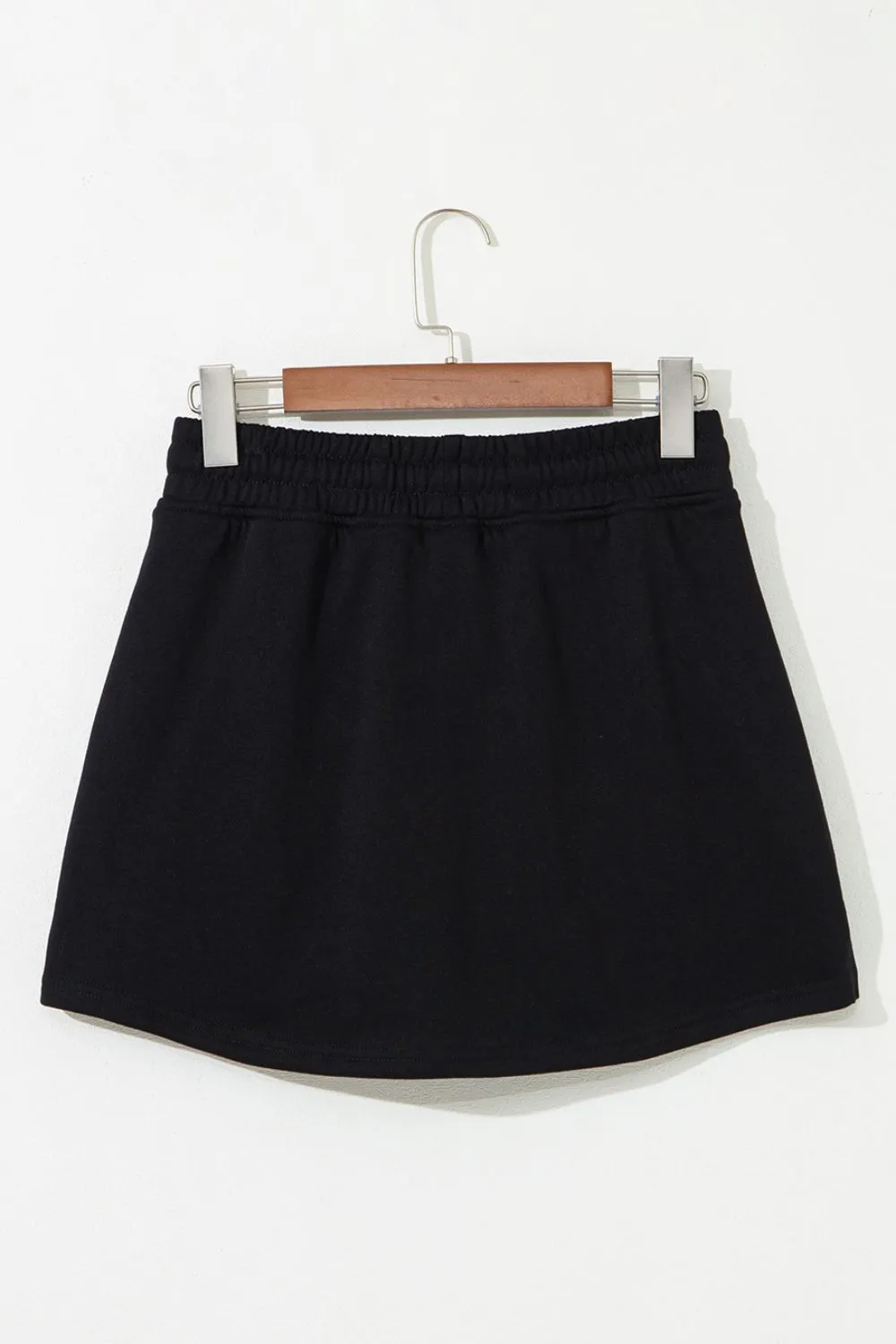 French Terry Drawstring Mini Skort with Pockets, image 3