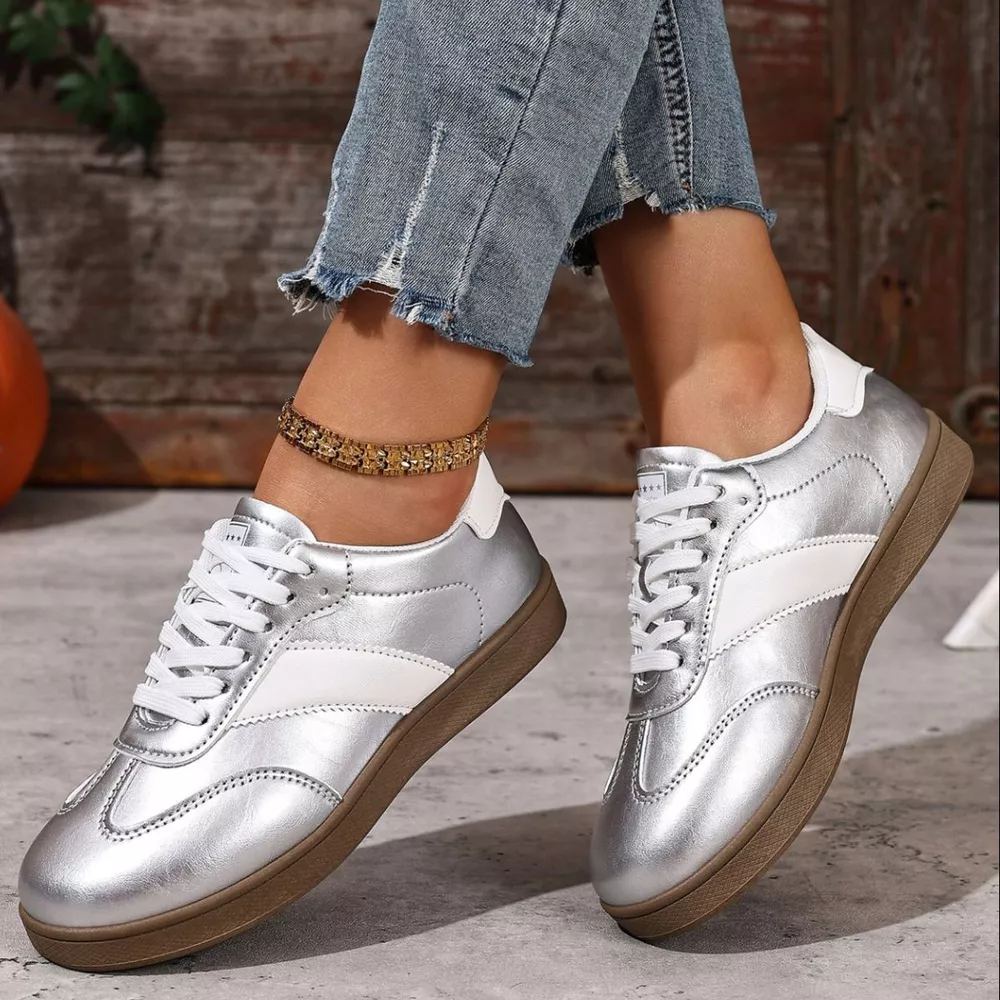 Round Toe Lace Up Sneakers, image 6