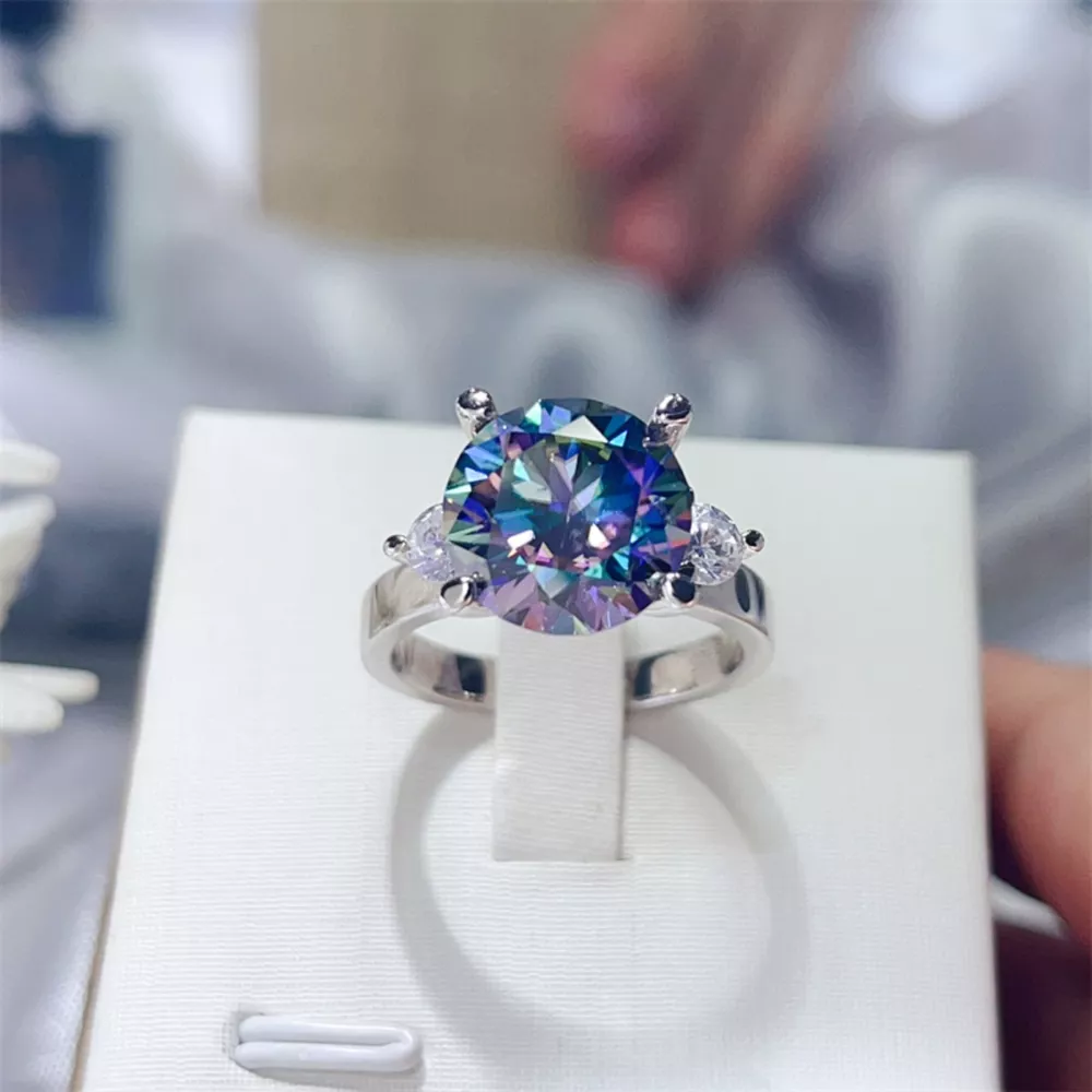 5 Carat Moissanite 925 Sterling Silver Ring, image 4