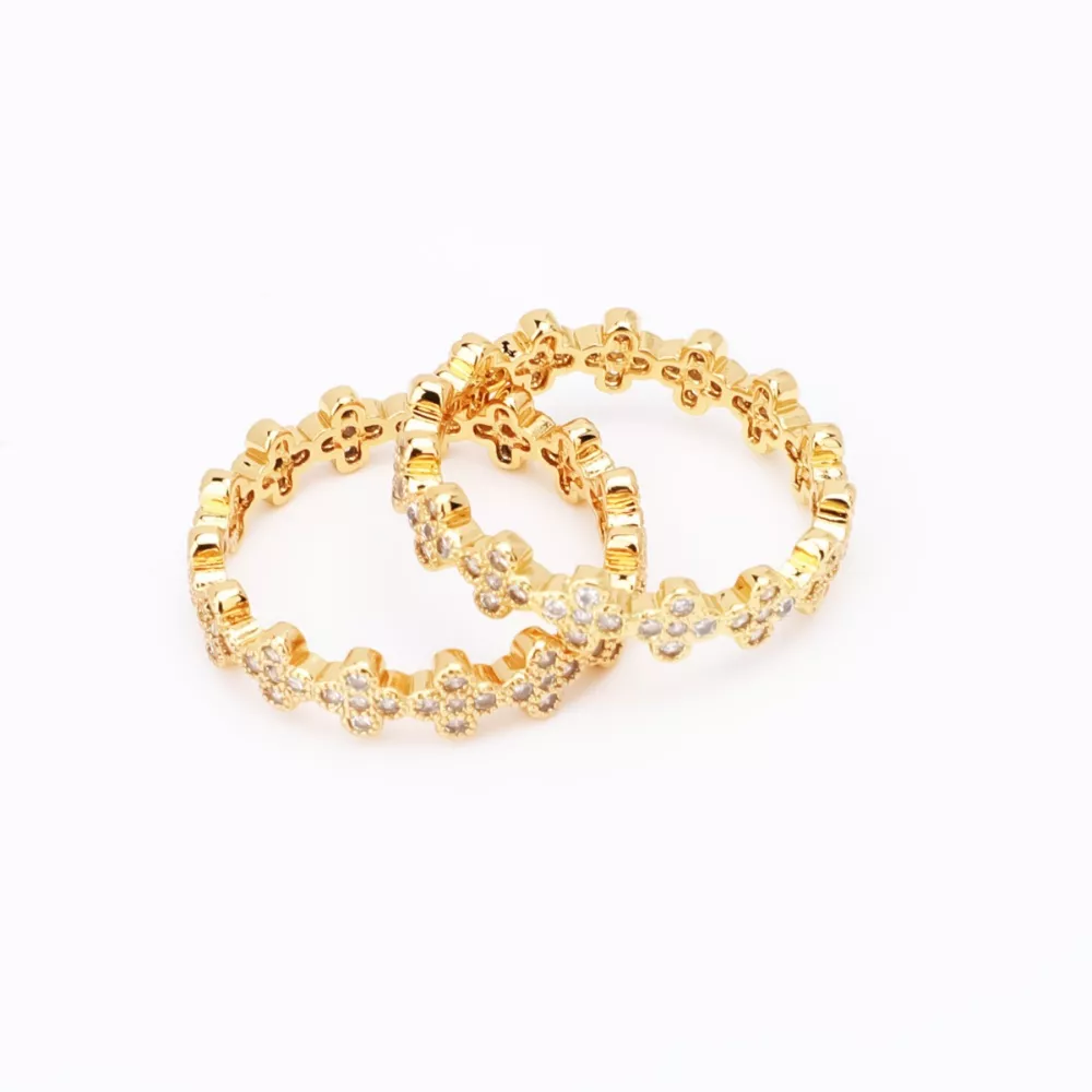18K Gold-Plated Zircon Ring, image 4