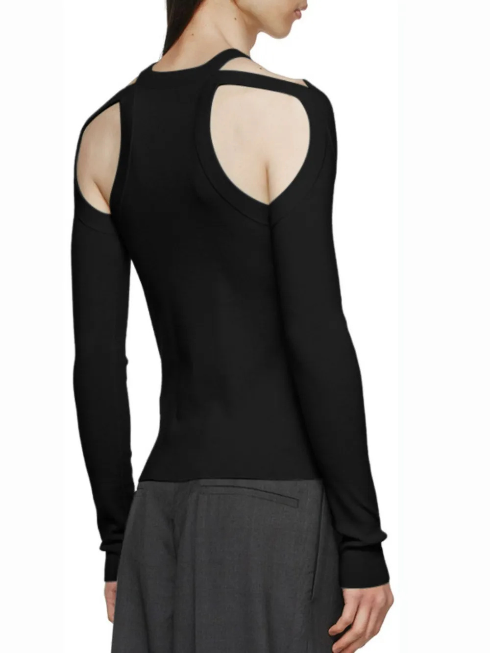 Men's Full Size Cutout Round Neck Long Sleeve Top Plus Size, image 6