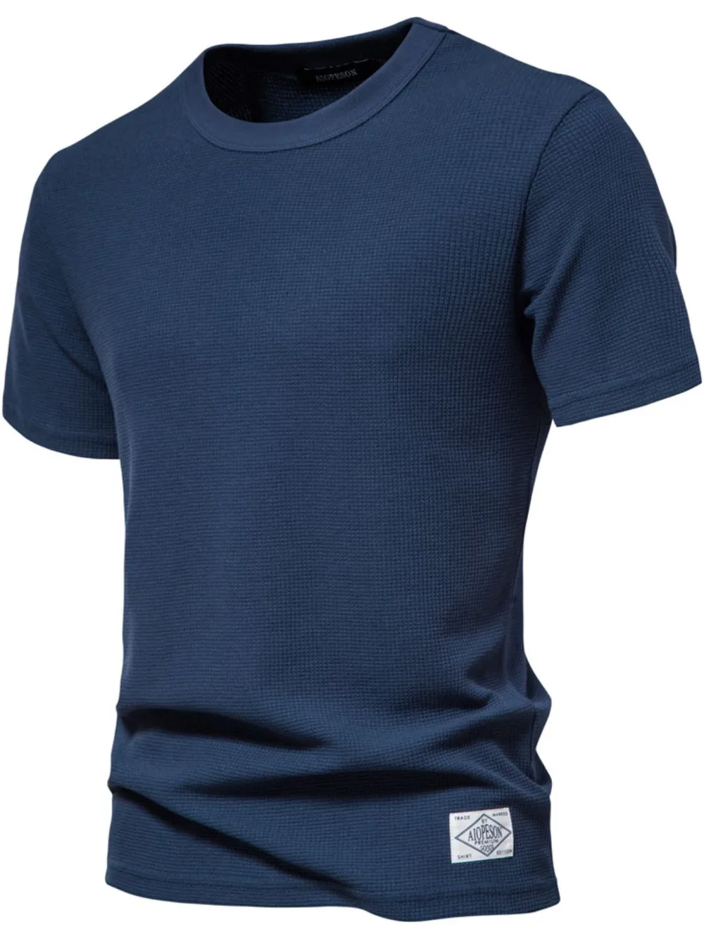 Men's Waffle-Knit Short Sleeve T-Shirt, image 3