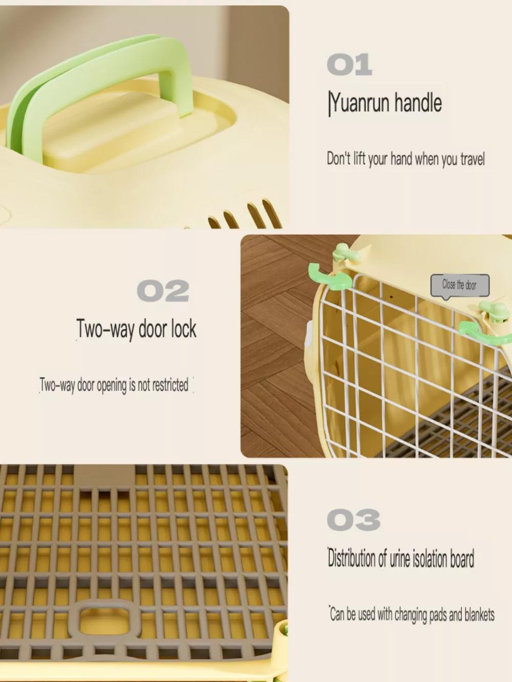 Portable Ventilated Pet Carrier Travel Cage, image 5