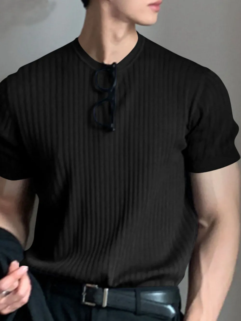 Men's Full Size Round Neck Short Sleeve T-Shirt Plus Size