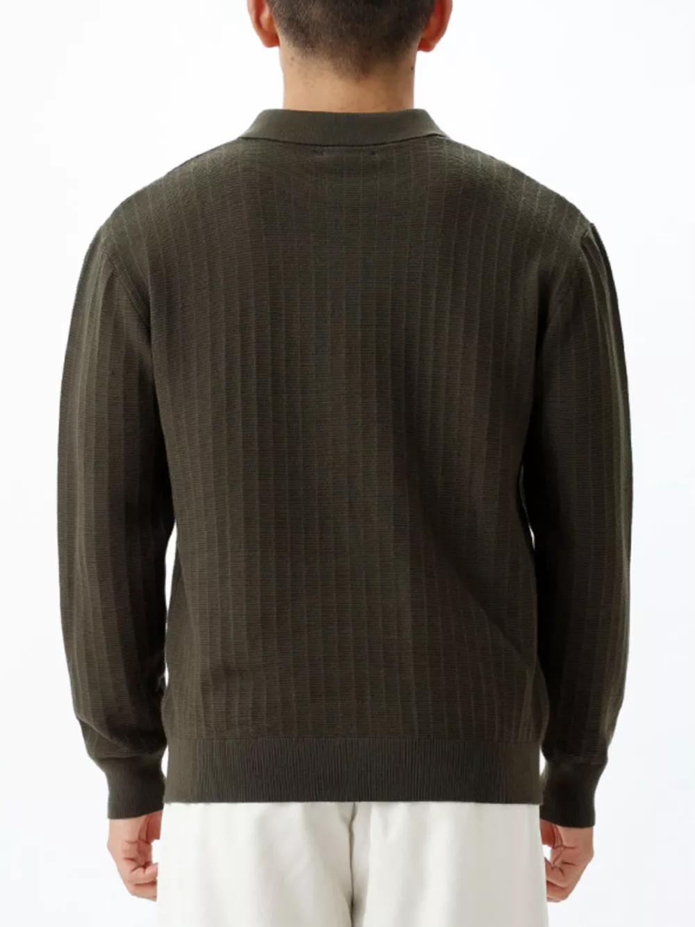 Men's Plus Size Button Detail Ribbed Knit Sweater, image 5