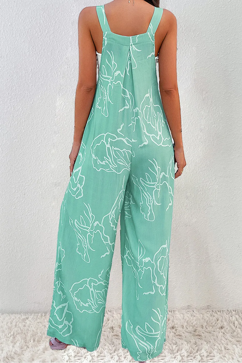 Printed Wide Strap Jumpsuit, image 3
