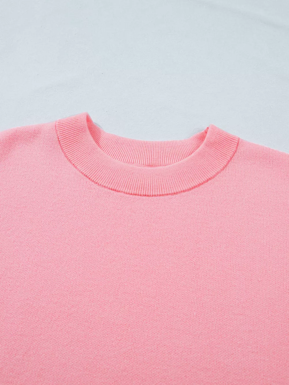 Scalloped Hem 3/4 Sleeve Sweater Top, image 6