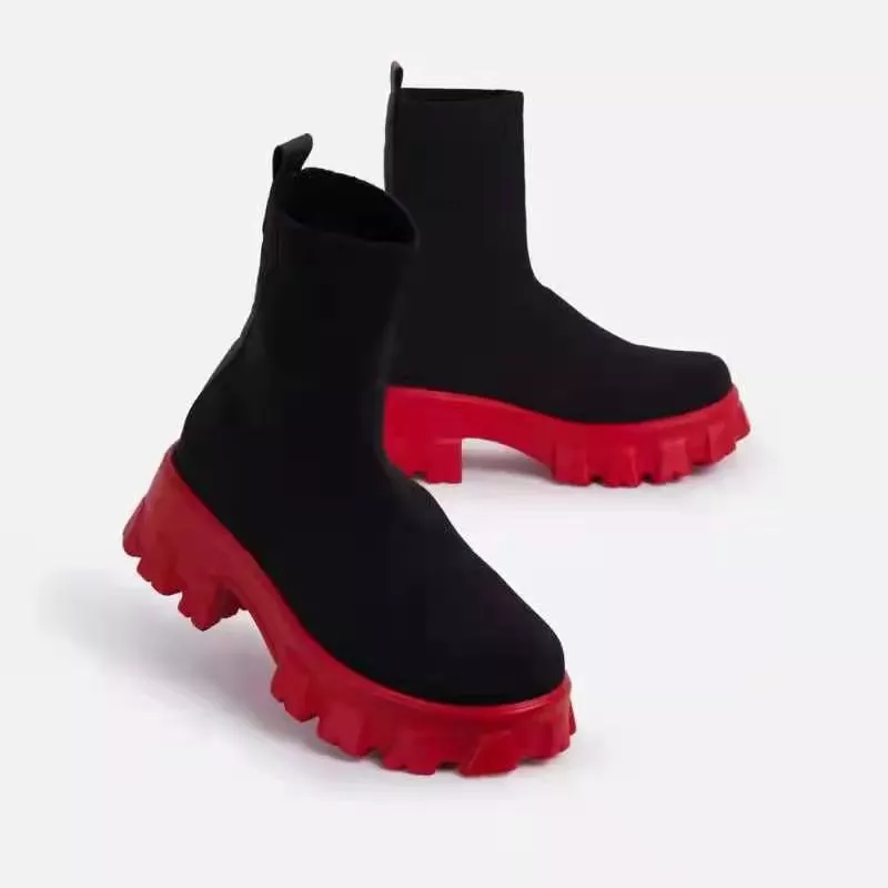 Round Toe Block Heels Boots, image 5