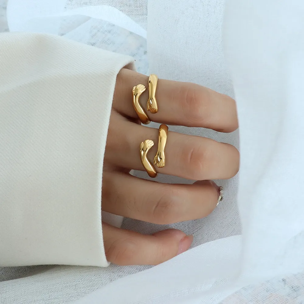 Titanium Steel Hug Bypass Ring, image 2