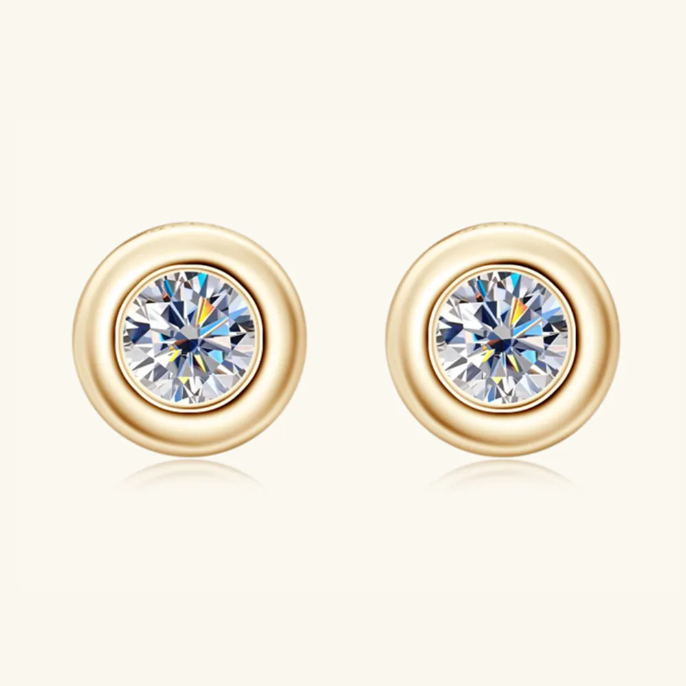 Moissanite 925 Sterling Silver Stud Earrings, image 6