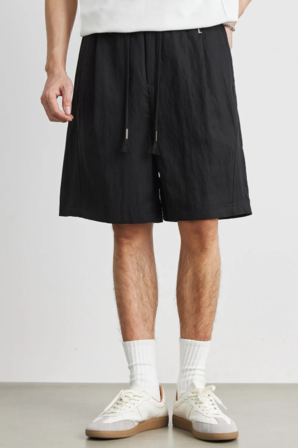 Men's Full Size Relaxed Drawstring Shorts Plus Size