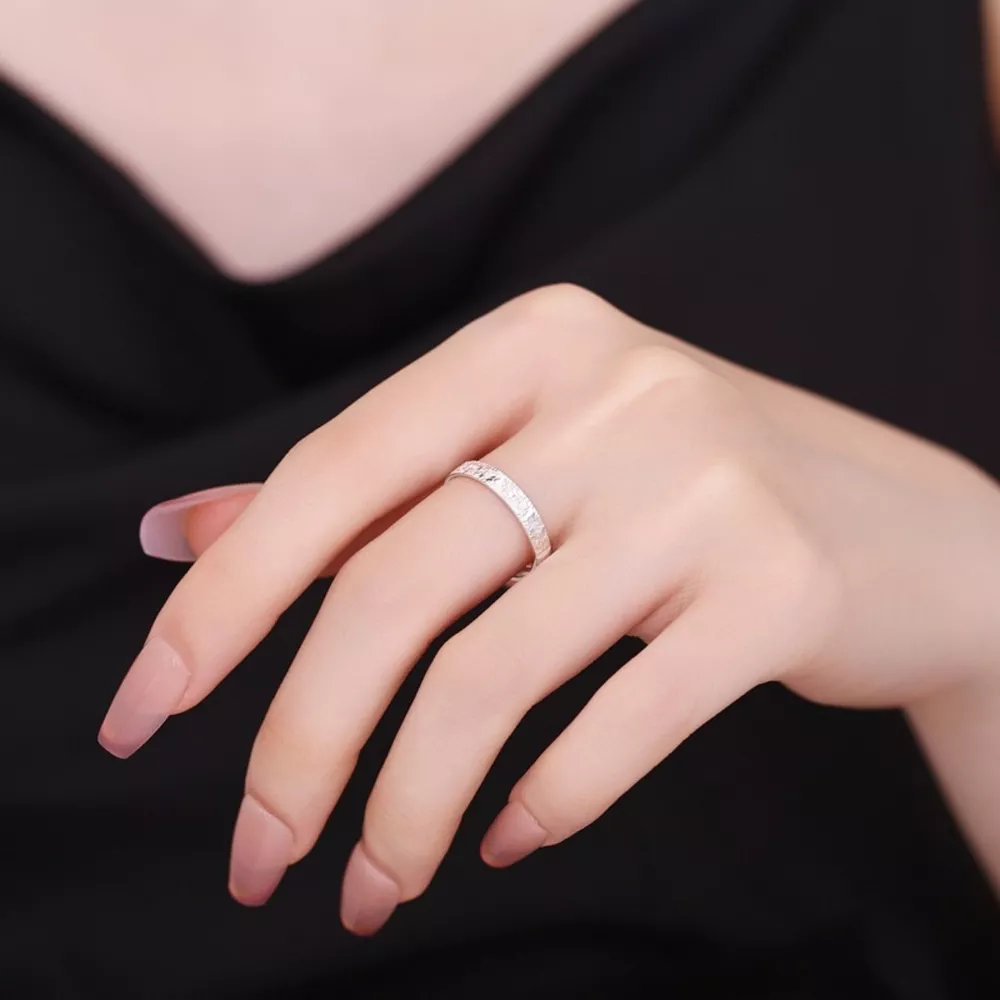 925 Sterling Silver Textured Ring, image 3