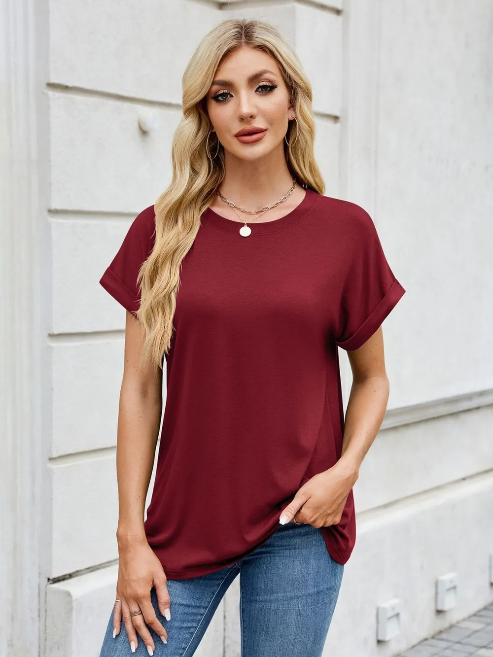 Round Neck Short Sleeve T-Shirt, image 5