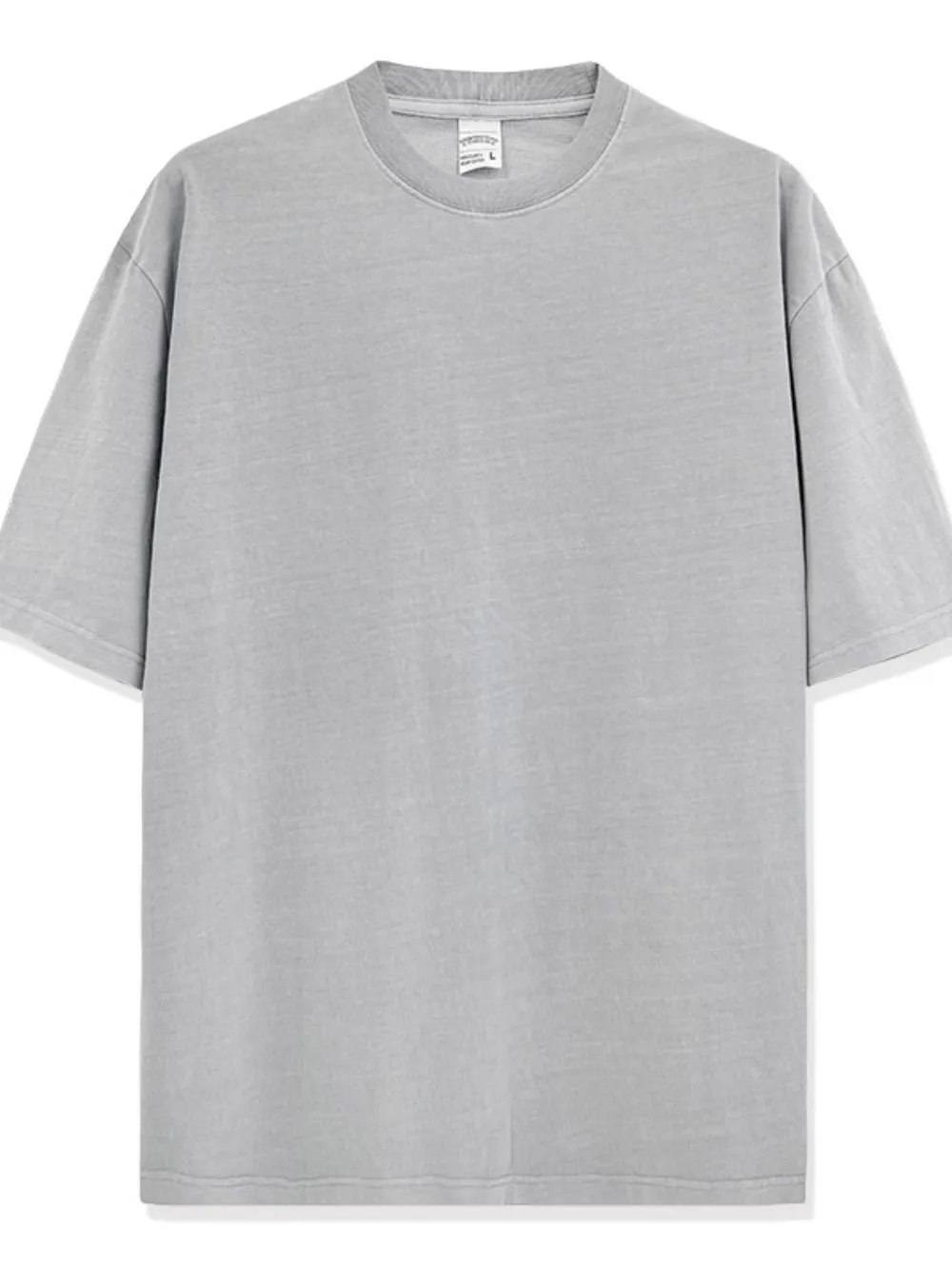 Men's Full Size Round Neck Washed T-Shirt Plus Size, image 2