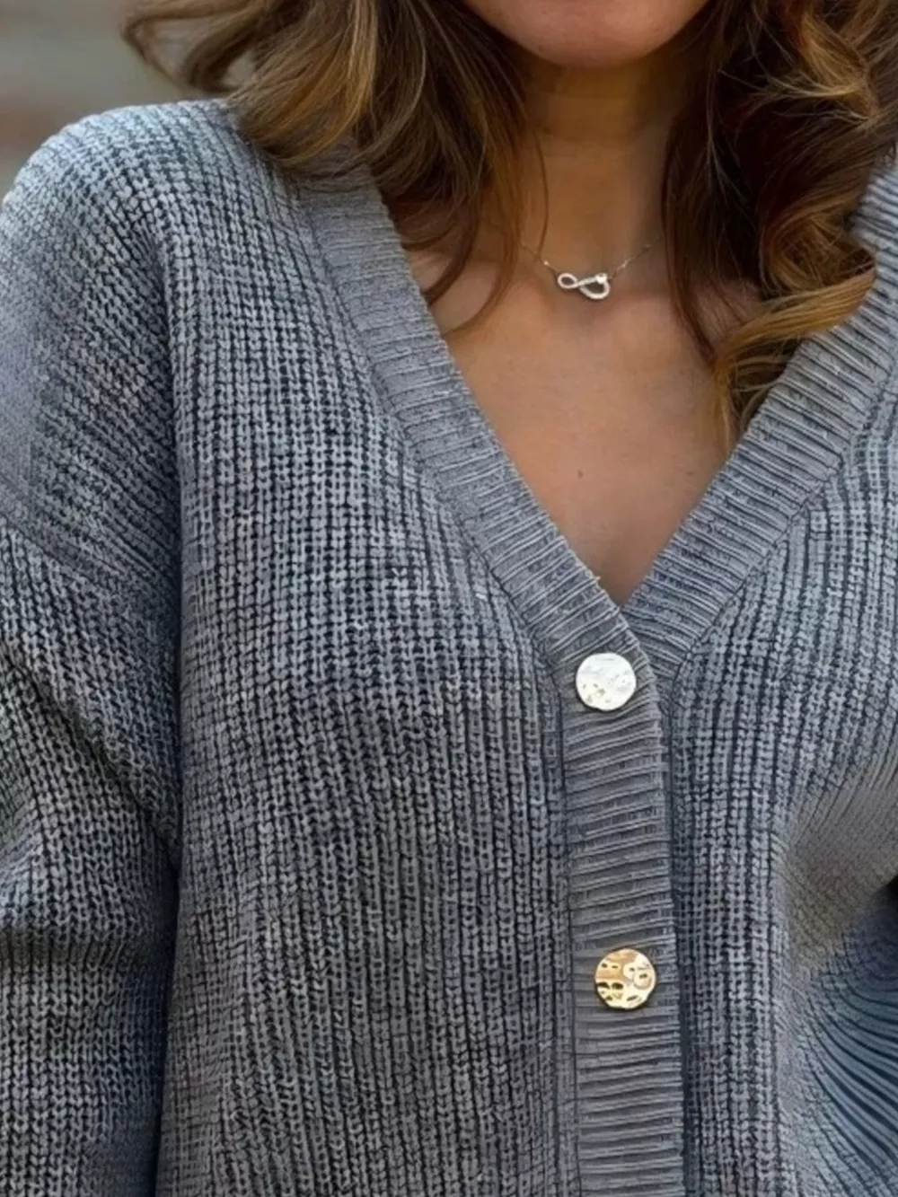 Full Size V-Neck Button-Up Cardigan Plus Size, image 11