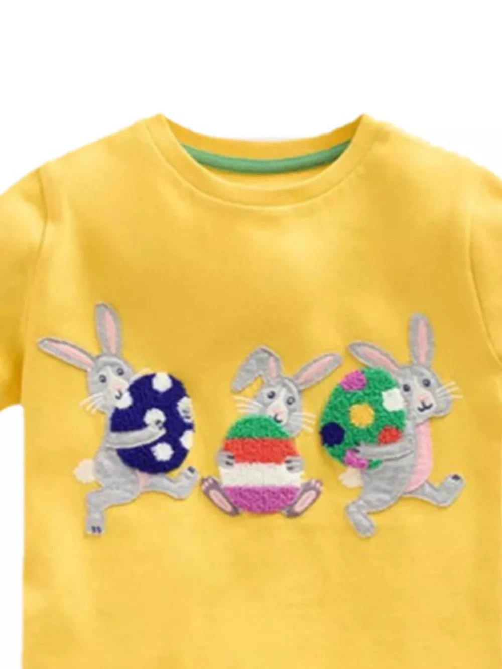 Children's Bunny Embroidered Short Sleeve T-Shirt, image 3