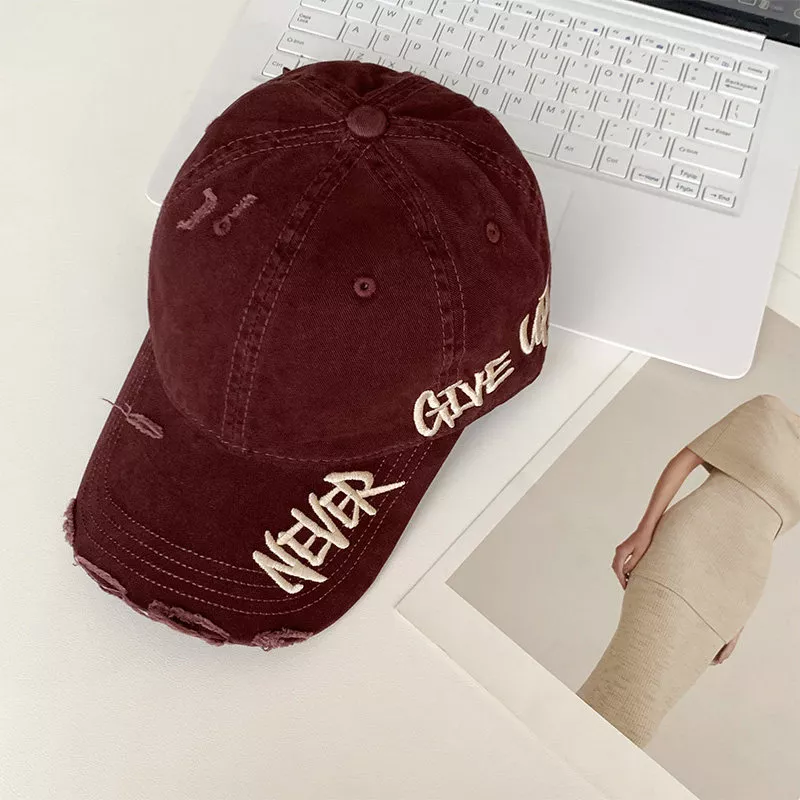 Distressed Embroidered Baseball Cap, image 4
