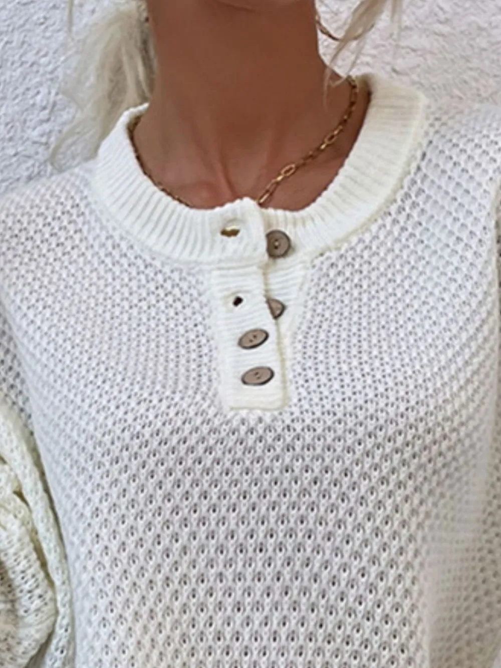 Button Detail Long Sleeve Knit Top, image 25