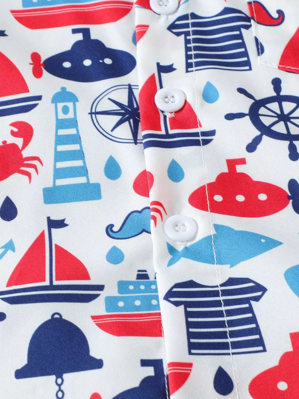 Children's Printed Shirt & Shorts Casual Set, image 9