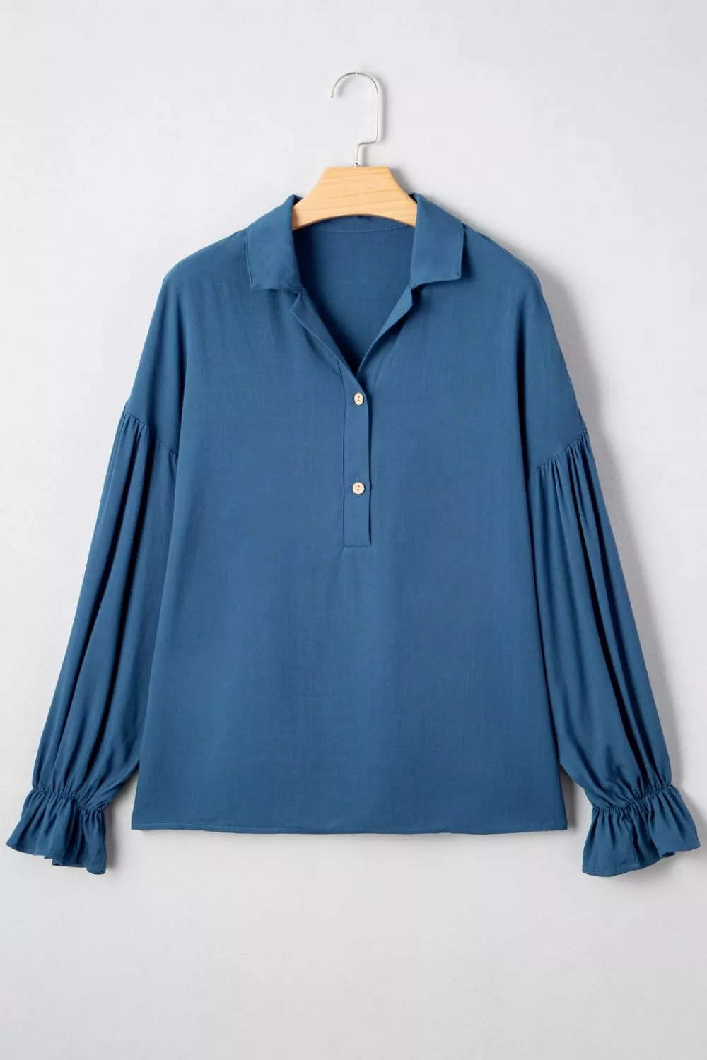 Button Detail Flounce Sleeve Blouse, image 6