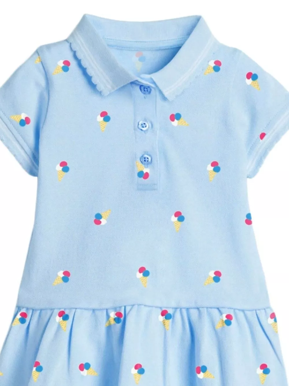 Children's Button Detail Short Sleeve Dress, image 2