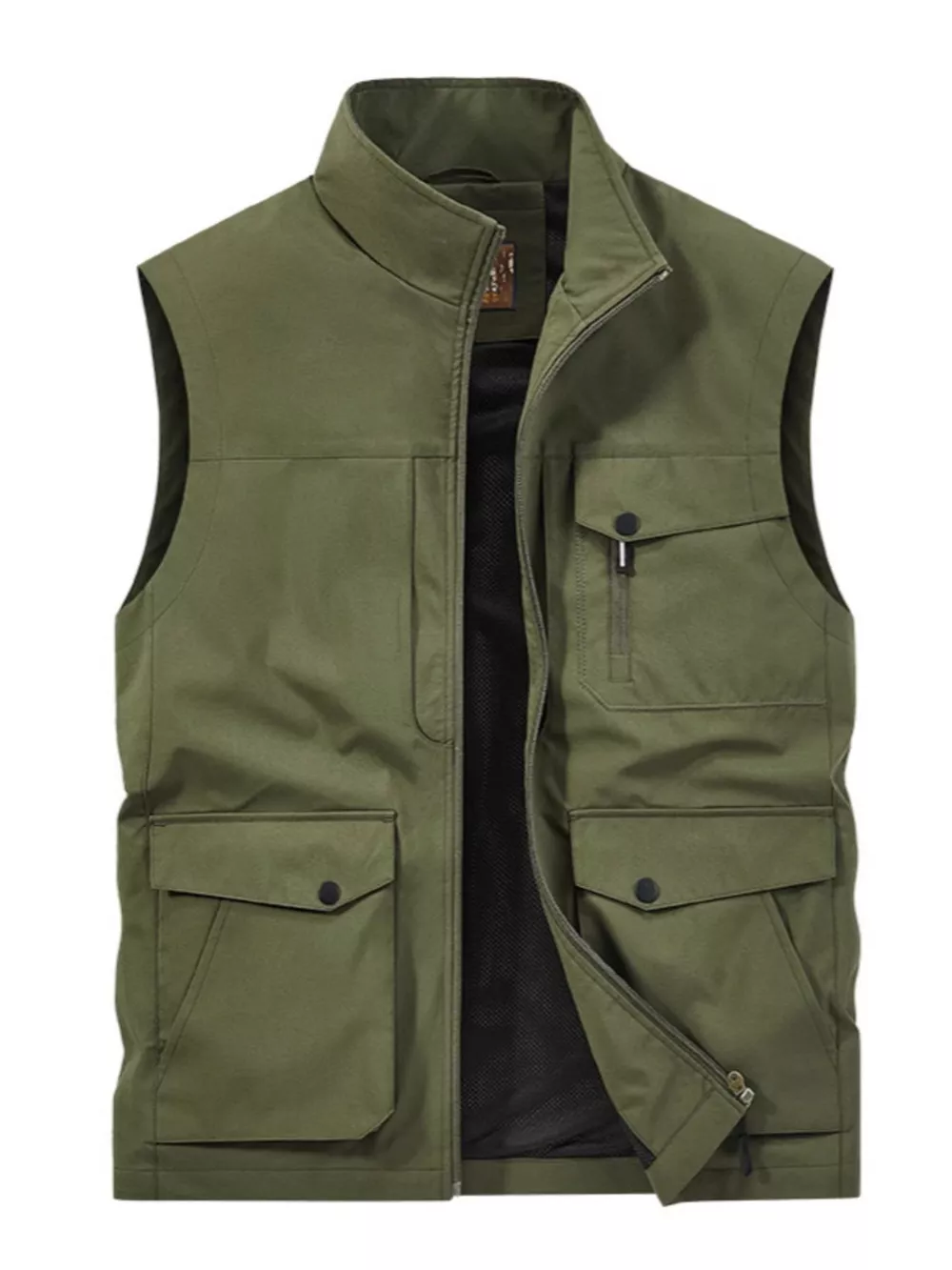 Men's Plus Size Zip Up Multi-Pocket Outdoor Vest