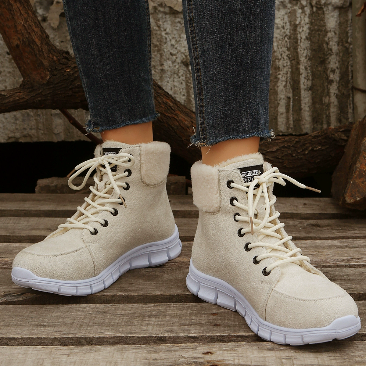Lace Up Round Toe Boots, image 9