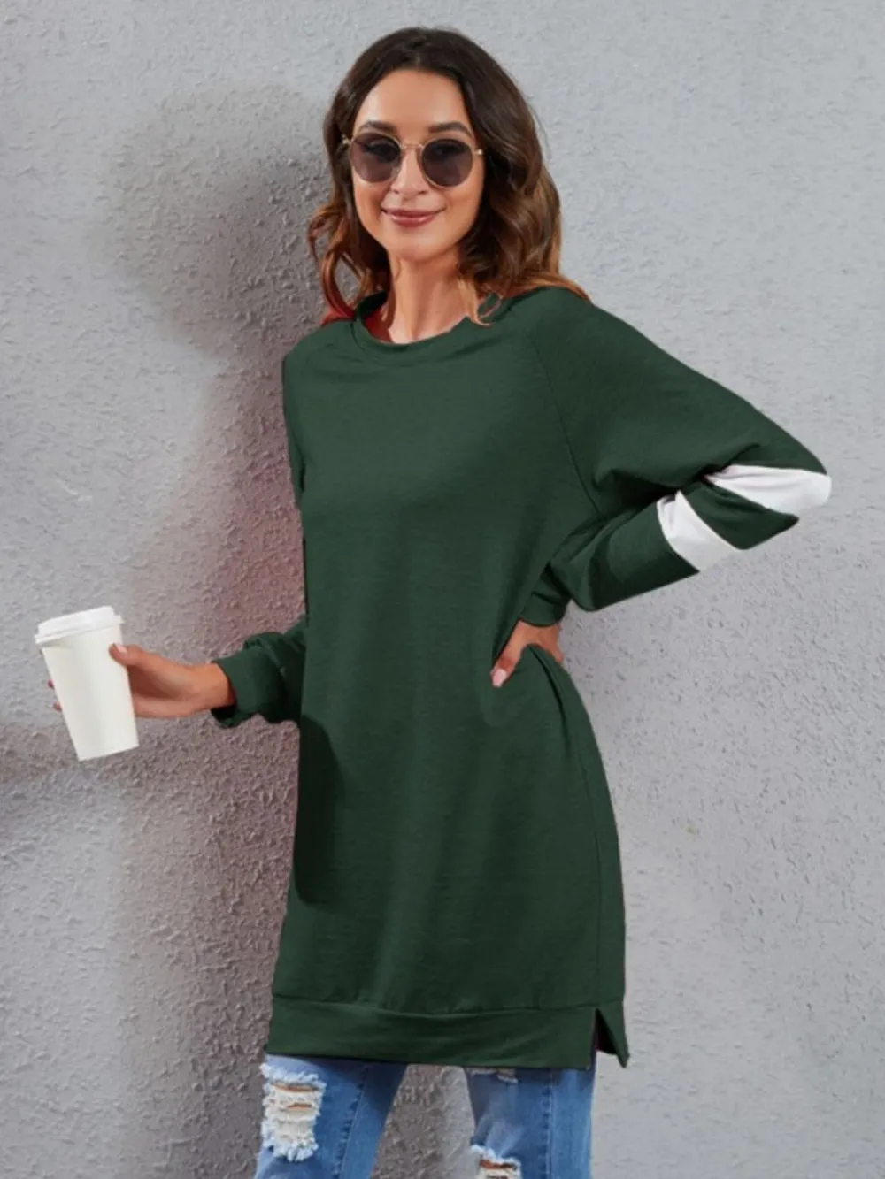 Full Size Striped Round Neck Long Sleeve T-Shirt, image 6