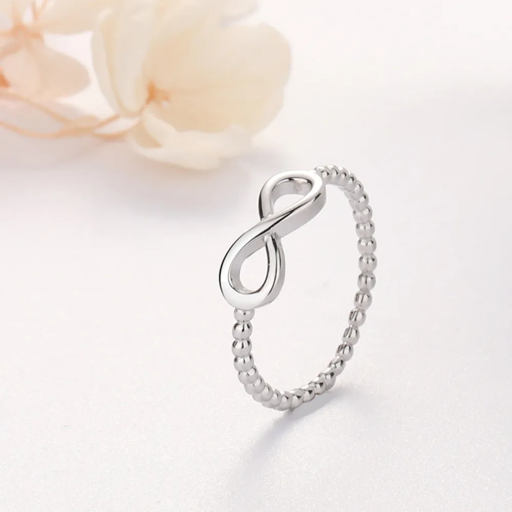 Number 8 Zircon 925 Sterling Silver Ring, image 2