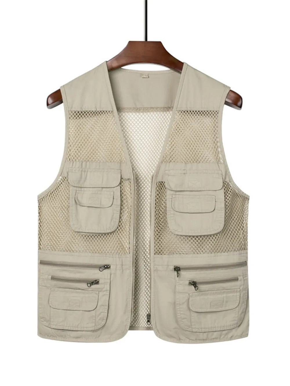Men's Plus Size Zip Up Cargo Vest, image 4