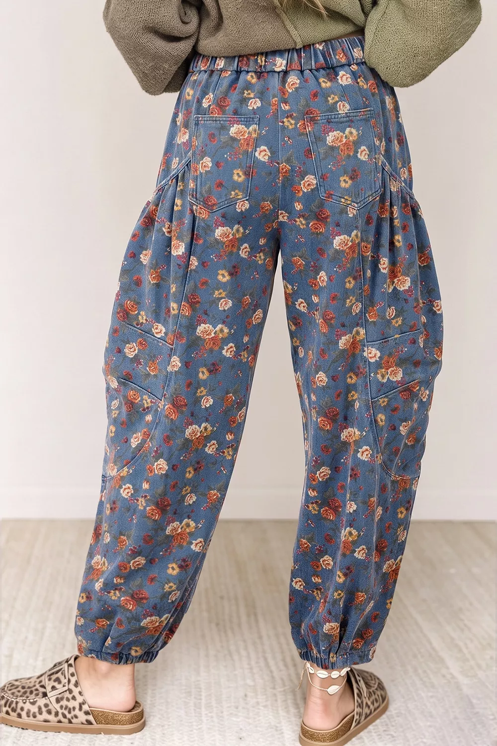 Floral Print Relaxed Fit Jeans, image 2