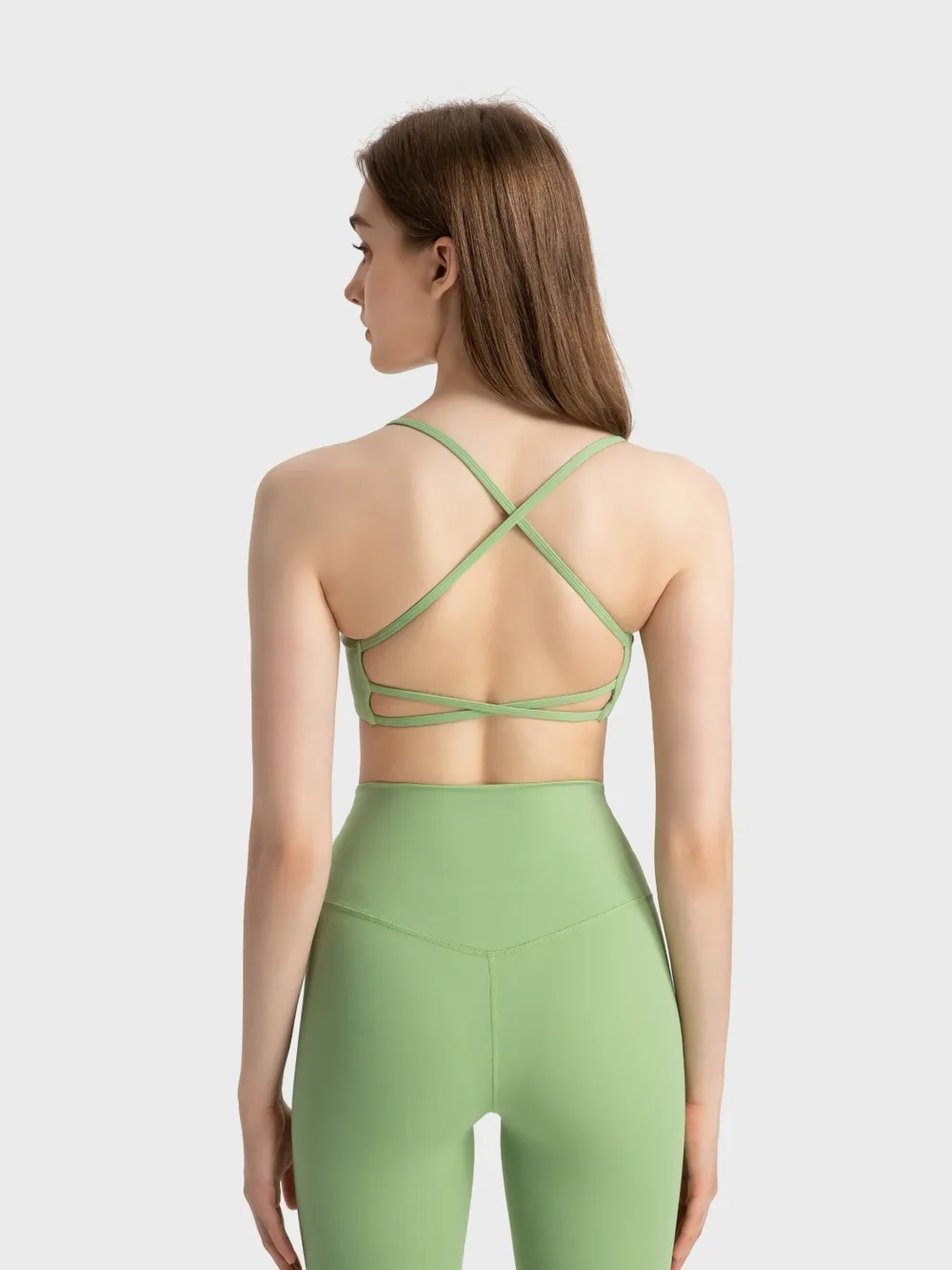 Crisscross Back Scoop Neck Active Cami with Detachable Chest Pads, image 7