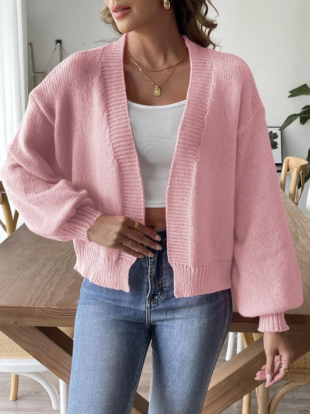 Open Front Long Sleeve Cardigan, image 14