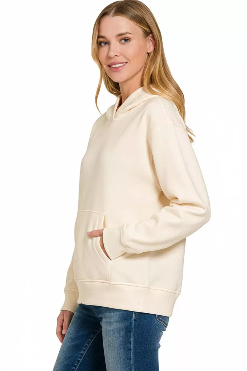 Fleece Kangaroo Pocket Hoodie, image 2