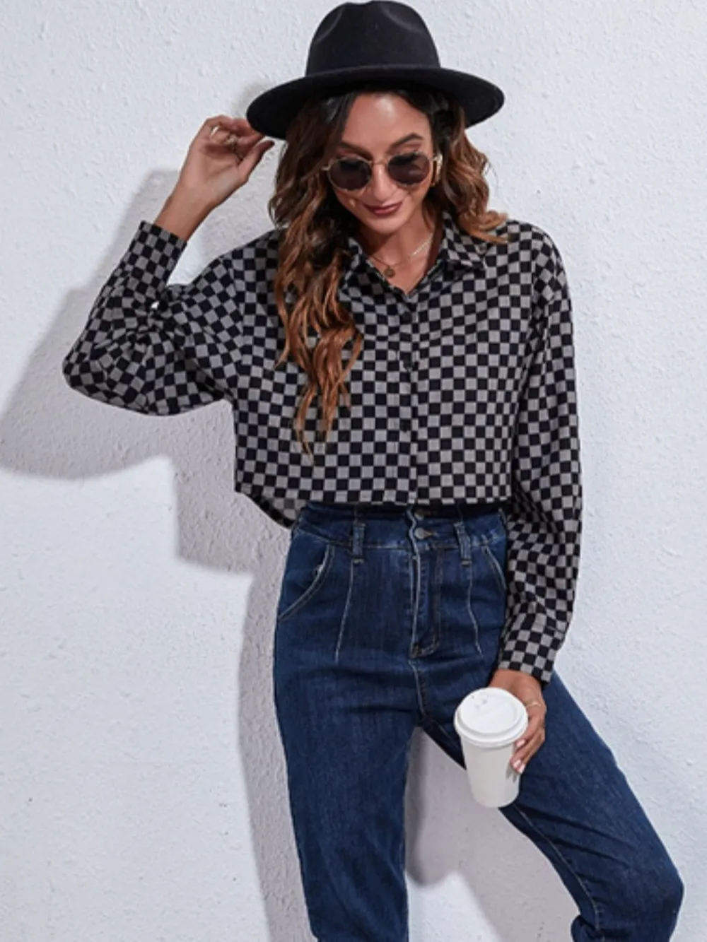 Button Down Printed Cropped Jacket, image 4