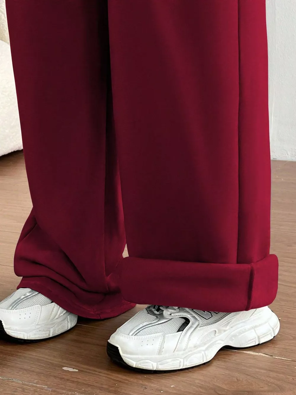 Casual Drawstring High Waist Wide Leg Sweatpants, image 2