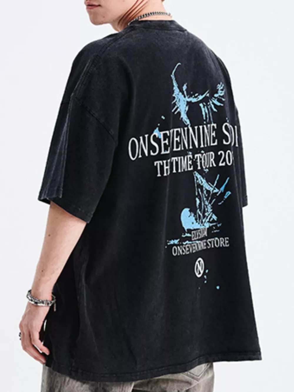 Men's Graphic Round Neck Half Sleeve T-Shirt, image 2