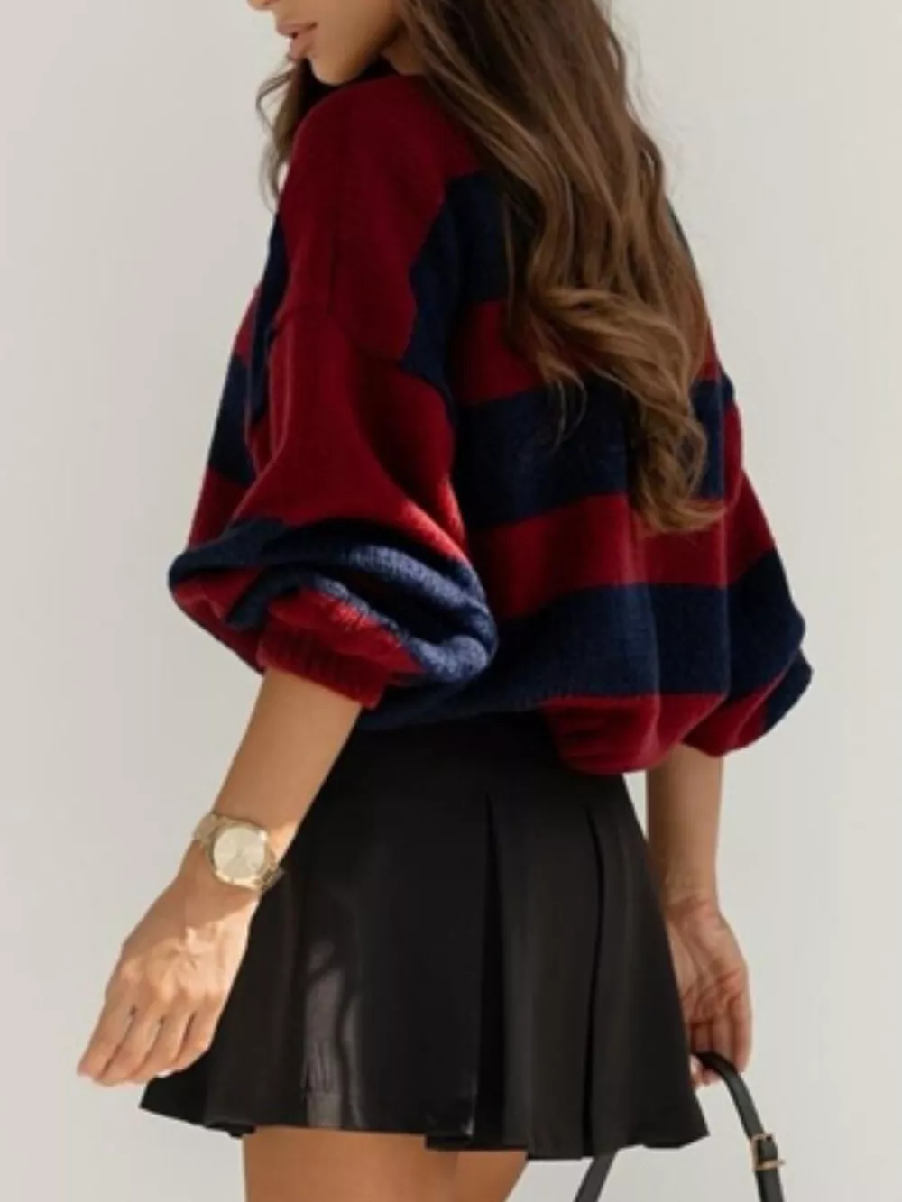 Striped Dropped Shoulder Sweater, image 9