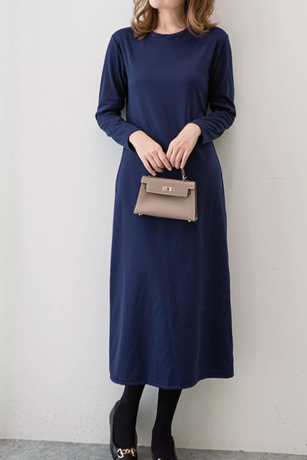 Casual Long Sleeve Midi Dress, image 3