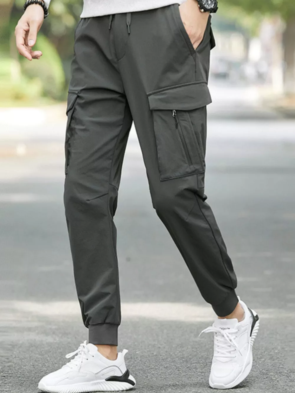 Men's Plus Size Lightweight Cargo Pants, image 3