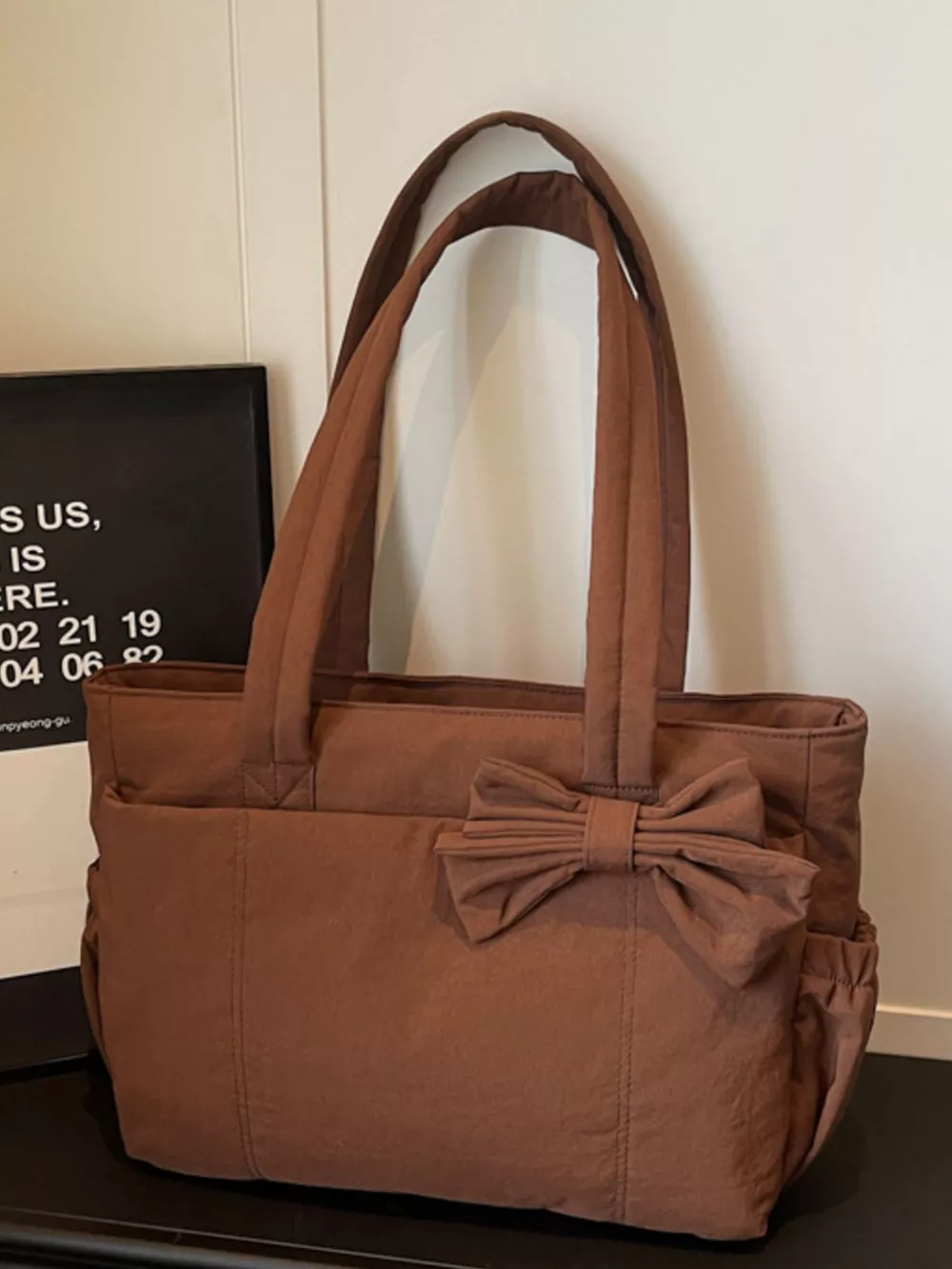 Bow Accent Tote Bag, image 3