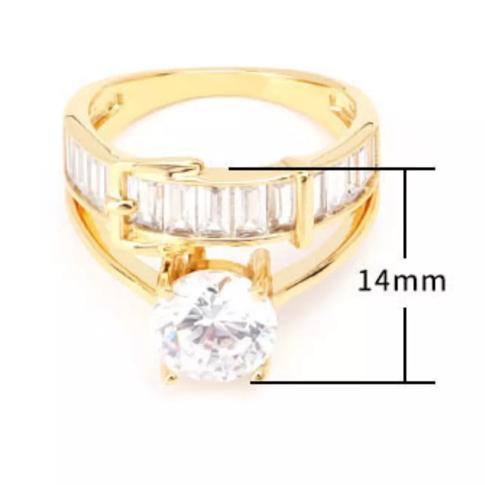 18K Gold-Plated Zircon Ring, image 5