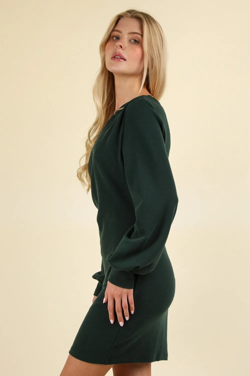 Ruched Detail Bodycon Mini Dress, image 3