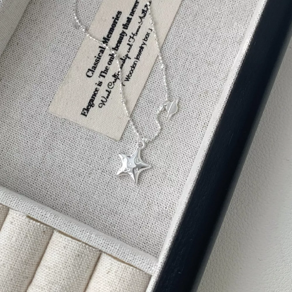 925 Sterling Silver Star Necklace, image 2